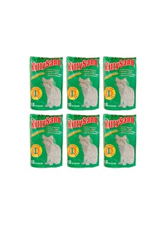 Kitty Sand 100% Recycled Paper Litter Pellets, Biodegradable, Odour Control, Dust Free, Non Clumping Litter Pellets for Cats, Rabbits and Hamsters - Pack of 6  - Image 1