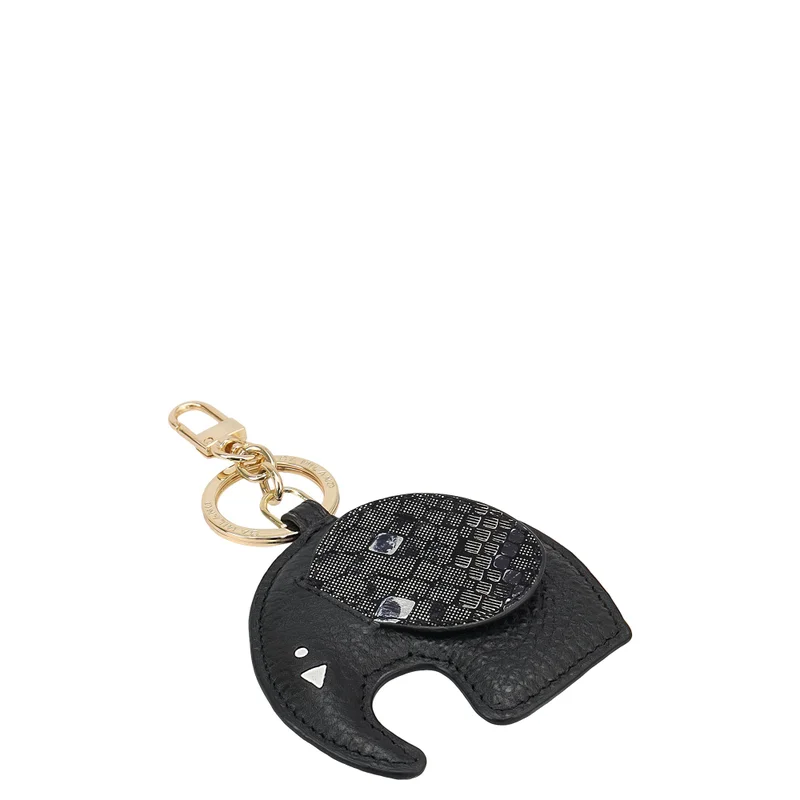 Da Milano black Wax Snake Leather Bag Hanging - Black  | Best Price UAE