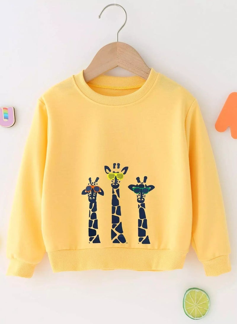 Toddler Boys Giraffe Print Pullover  - Image 1