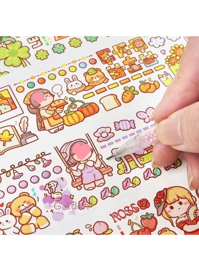 Bluejw New Small Potato Hand Account Sticker Tape Hand Account Book Suit Gift Box Toy Girl Gift Bag Full Set Of Free Matching - Image 4