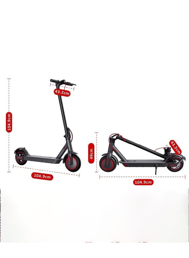 Foldable Electric Scooter for Adults – 25 km/h Max Speed, Up to 30 km Range, 250 W Motor, 36 V Smart Battery (42 V Max Charge), IP54 Waterproof, Lightweight 12 kg Body, Ideal for Daily Commuting – Includes Reflective Vest Gear, Bike Lock Cable & Helmet - Image 3