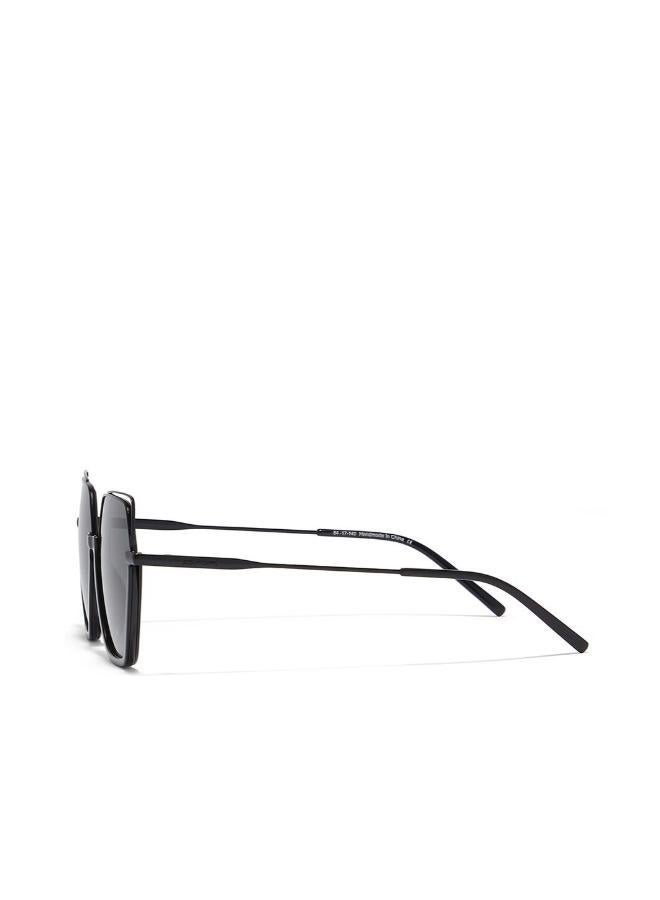 30 سندايز ٣٠ صنديز غرايس نظارة شمسية نسائية هندسية مع حماية من الأشعة فوق البنفسجية ٤٠٠ (أسود، رمادي) - Image 3