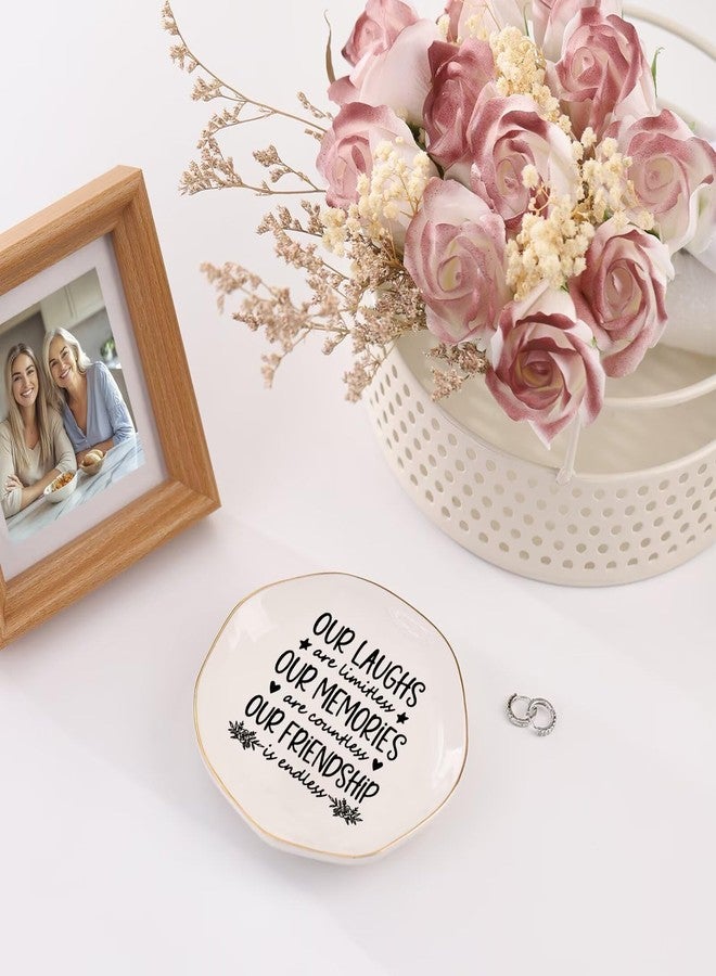 Yoqanr Friendship Gifts for Women Best Friend Jewelry Dish, Our Laughs are Limitless, Our Memories are Countless - Image 5