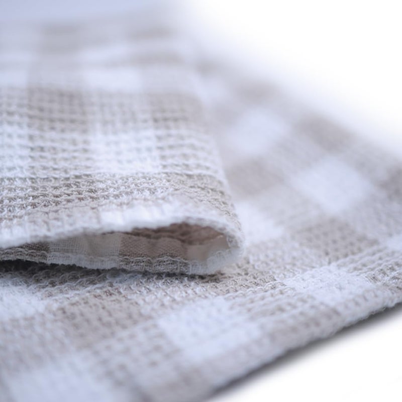 Nestlore Nestlore 6pcs Cotton Waffle Wet Dry Cleaning Napkin Kitchen Towels Soft Absorbent Hand Towel for Kitchen Cleaning Quick Drying of Plates MultiPurpose Towels 51X71 CMPack of 2 Sandal - Image 4