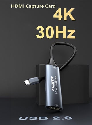كرت التقاط الفيديو، 4K HDMI إلى USB-A/USB-C، آلة التقاط وتسجيل الفيديو والصوت عالية الدقة 1080P 60fps للمباريات والبث المباشر والمؤتمرات الفيديوية، متوافق مع Switch PS5 Xbox TV Stick iPadOS MacBook - view 2