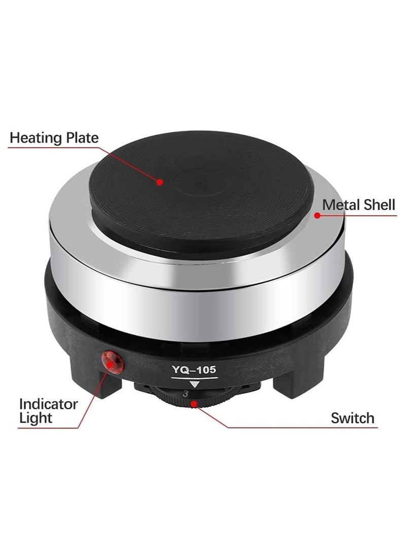 DubaiGallery 500W Electric Coffee Stove Mini Temperature Controlled Electric Heater for Home Coffee Tea Milk Heating Plate Stove  - Image 3