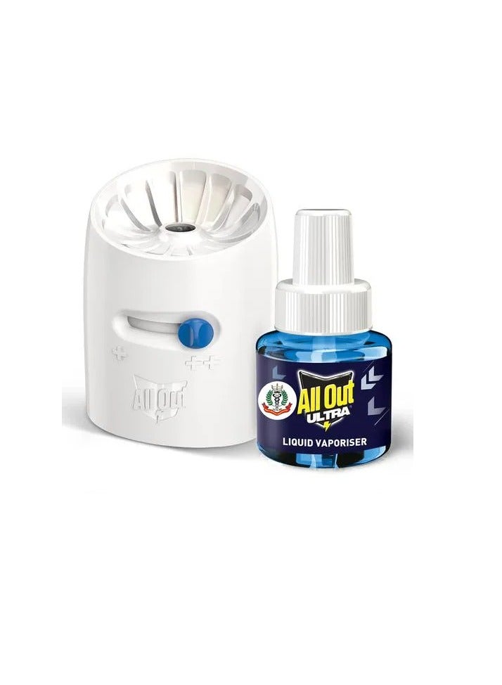 All Out Ultra Liquid Vaporizer Mosquito Repellent Starter Pack - Kills Dengue, Malaria, & Chikungunya Mosquitoes, 45 ml Machine + Refill