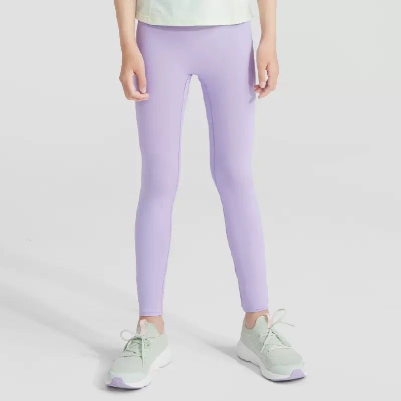 Summer Thin Sunscreen Ultraviolet Ice Silk Cool Feeling Small Breeze Girls Children'S Sports Fitness Yoga Pants Quick-Drying Breathable - Image 3