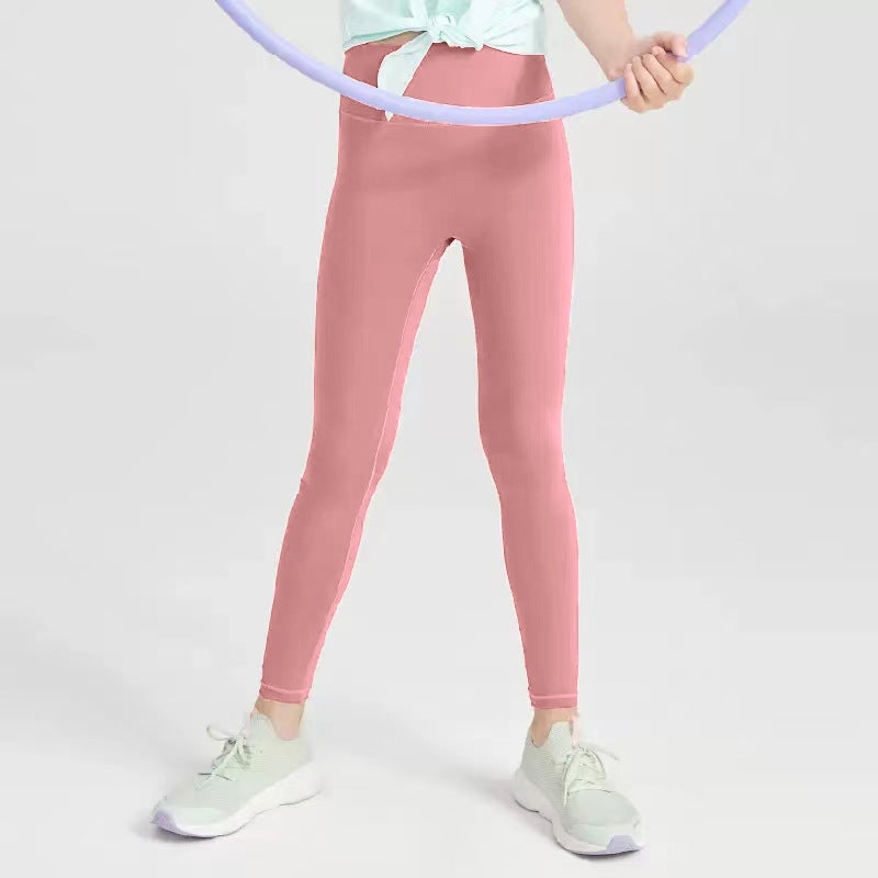 Summer Thin Sunscreen Ultraviolet Ice Silk Cool Feeling Small Breeze Girls Children'S Sports Fitness Yoga Pants Quick-Drying Breathable - Image 1