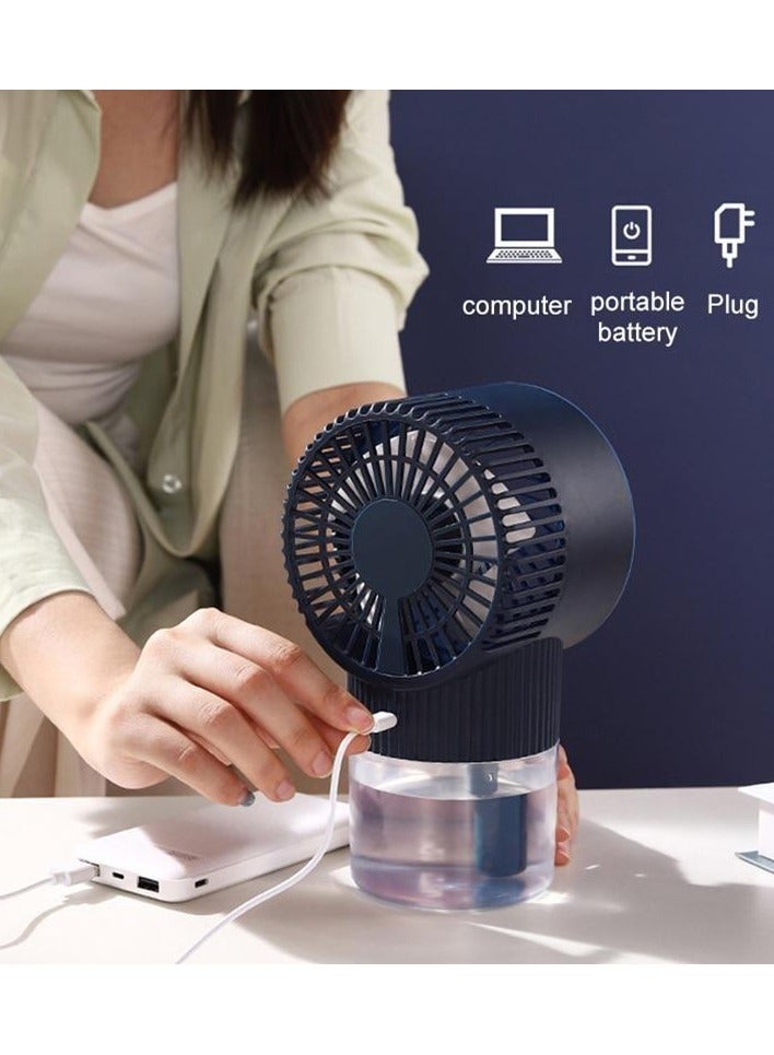 PROMASS Handheld Air cooler Portable Water Spray Mist Fan ice USB Rechargeable Mini Fan Cooling Air Conditioner Humidifier for Outdoor  - Image 4