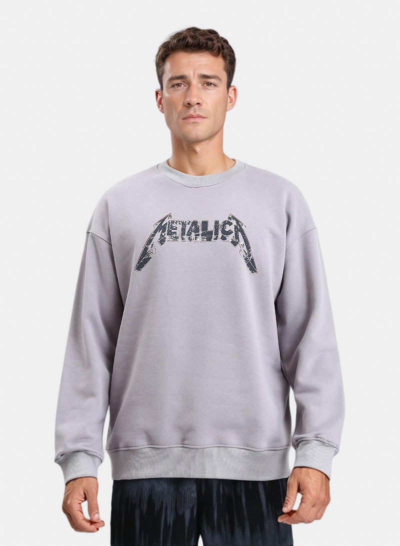 RAVIN Men Metallic Printed Slip On Sweatshirt - Image 1