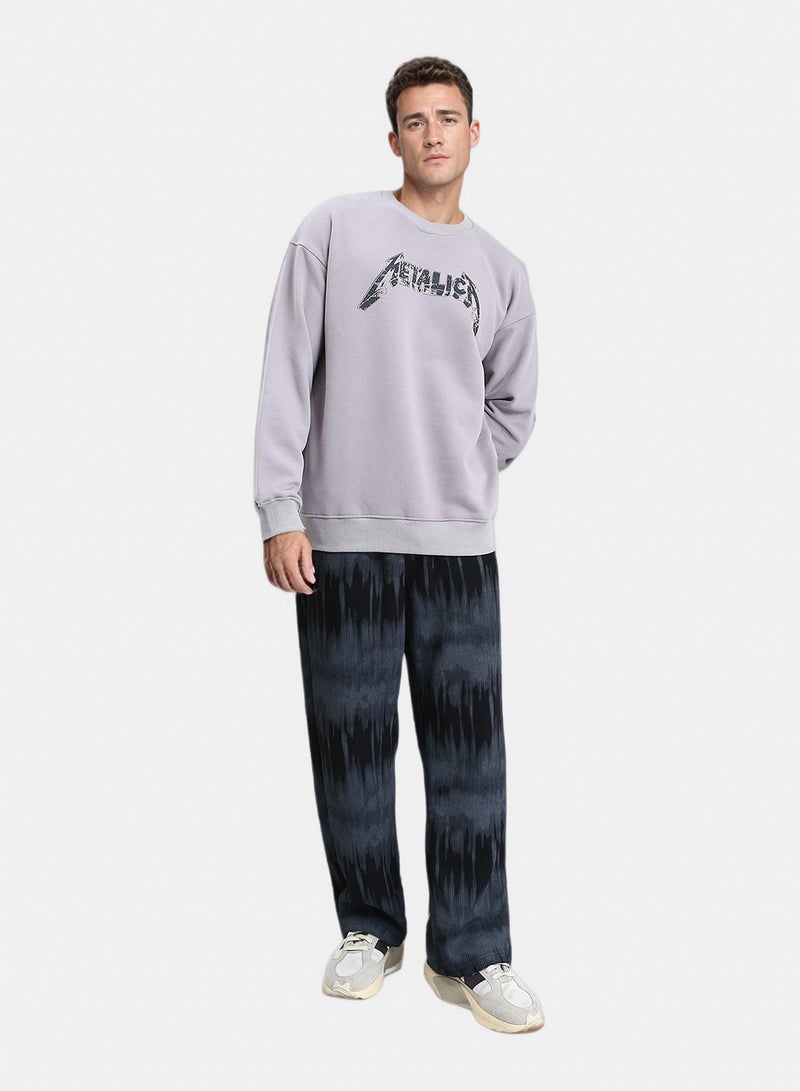 RAVIN Men Metallic Printed Slip On Sweatshirt - Image 5