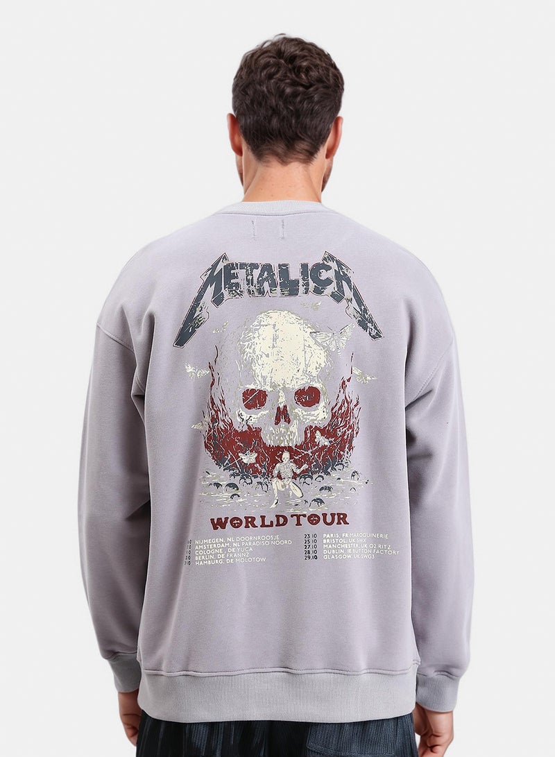 RAVIN Men Metallic Printed Slip On Sweatshirt - Image 2