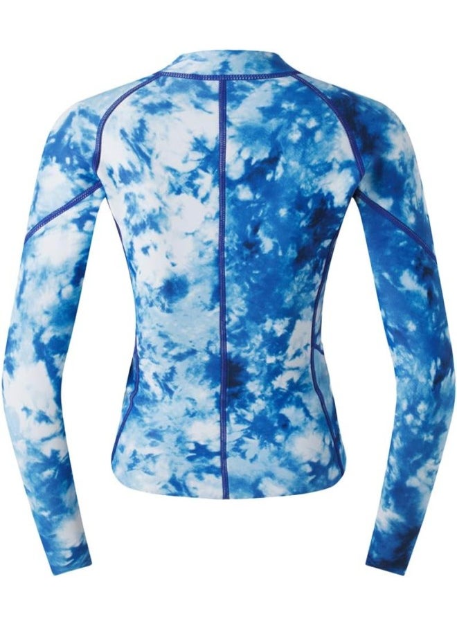 silvercnc Women's Ladies 2mm Wetsuits Jacket Long Sleeve Neoprene Wetsuit Top for Sea Kayaking Boadyboard Dinghy  - Image 1
