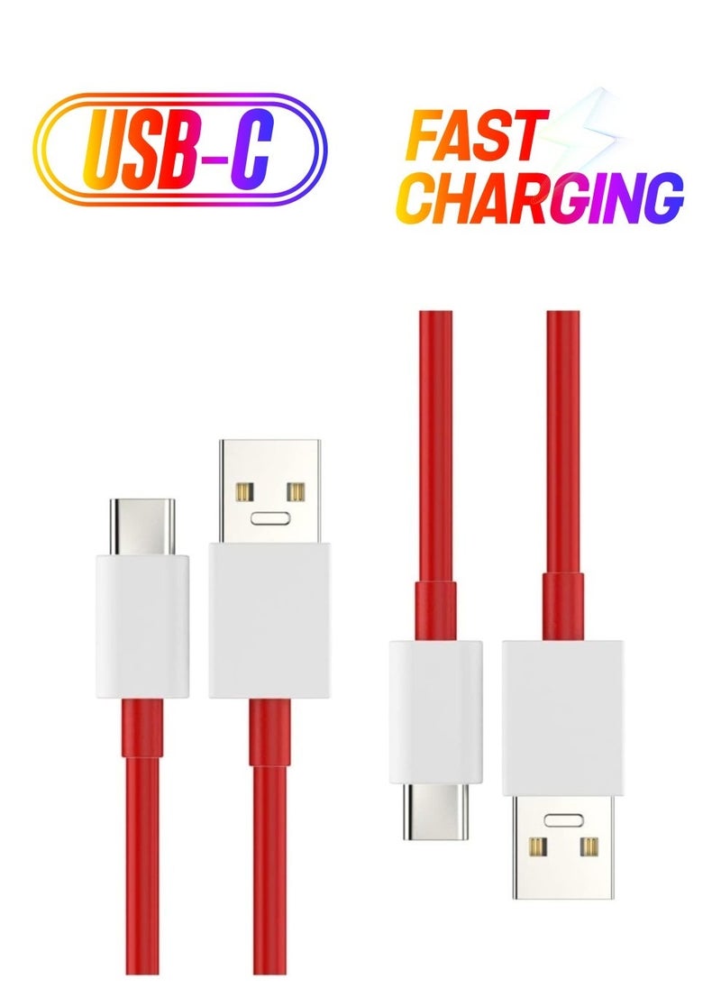 ELTRAZONE "Super-Fast USB Type-C Charging Cable – Compatible with OnePlus 11, 10 Pro, 9 Series, and More (Red)" - Image 1