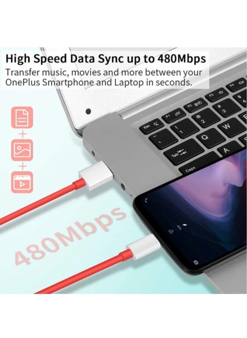 ELTRAZONE "Super-Fast USB Type-C Charging Cable – Compatible with OnePlus 11, 10 Pro, 9 Series, and More (Red)" - Image 4