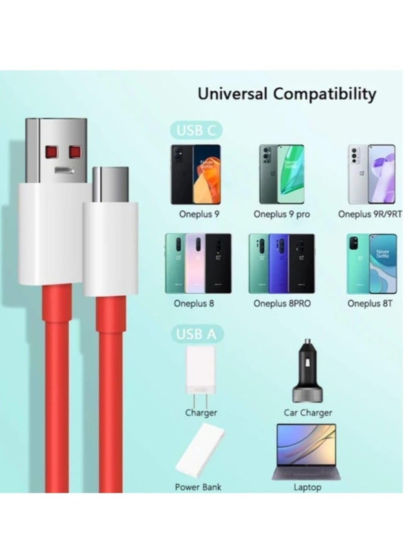 ELTRAZONE "Super-Fast USB Type-C Charging Cable – Compatible with OnePlus 11, 10 Pro, 9 Series, and More (Red)" - Image 3
