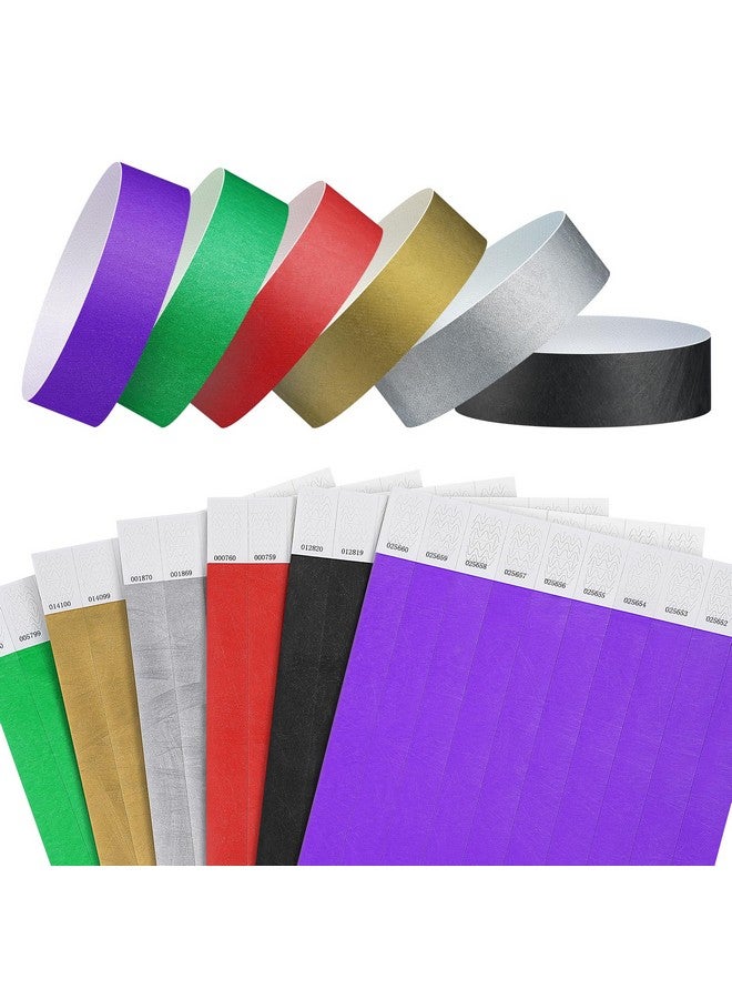 TsMADDTs Paper Wristbands For Events, 360Pcs Printable Wristbands Colored Adhesive Wrist Bands Waterproof Hand Bands For Events, Party, Vip Identification, 6 Colors - Image 1