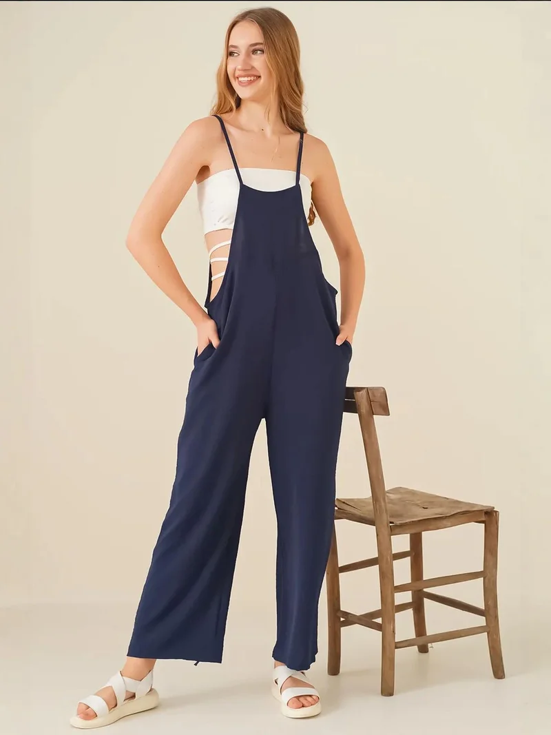 بيغ دارت بدلة واسعة الساق بياقة مربعة