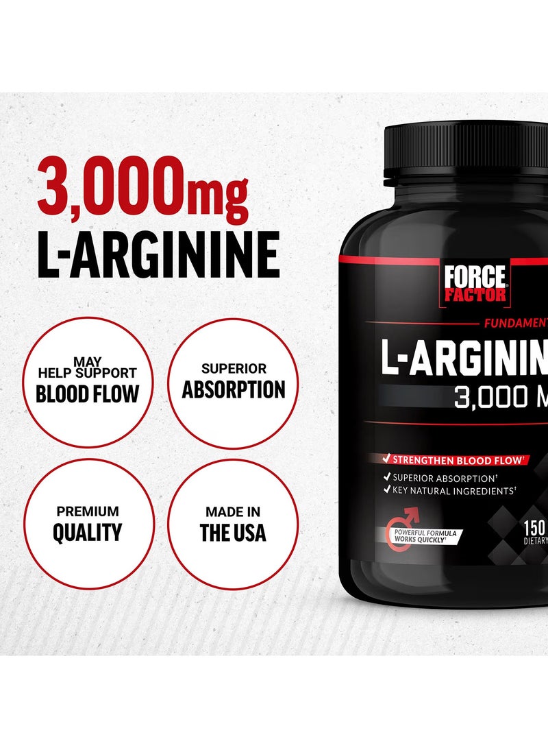 Force Factor vitamin L-Arginine, 3,000 mg, 150 Capsules - Image 2