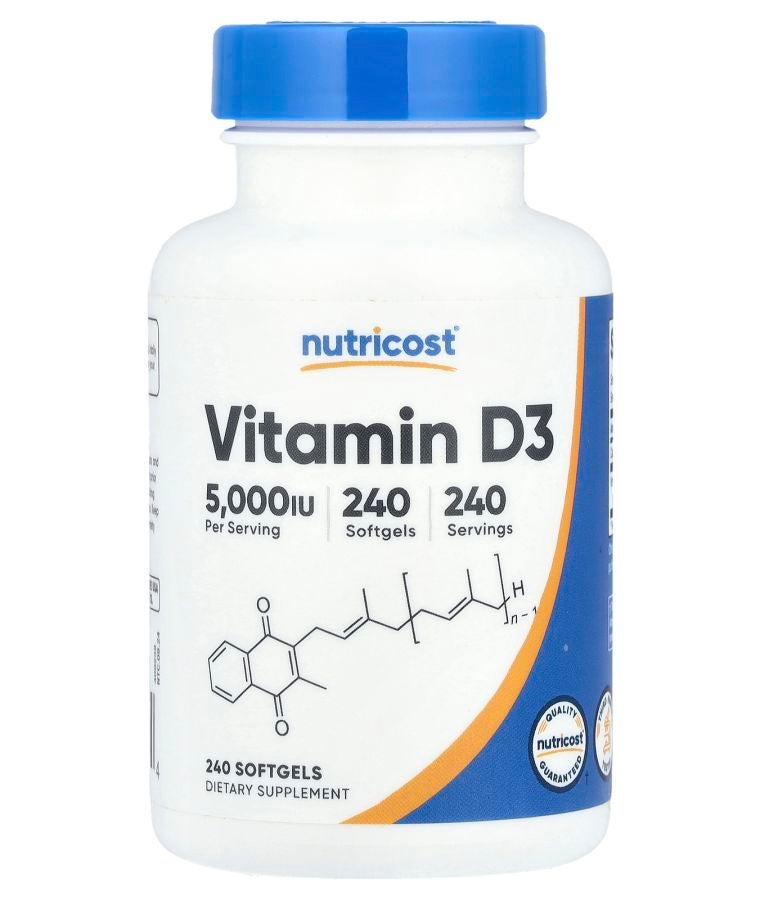 Vitamin D3 125 mcg (5000 IU) 240 Softgels