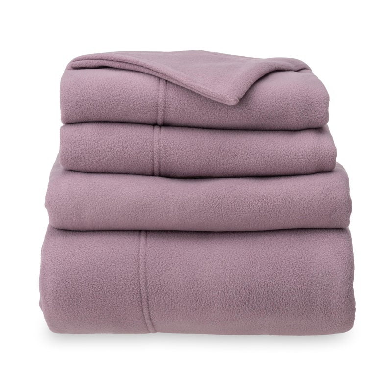 Berkshire Blanket Berkshire Blanket Luxury Soft Microfleece King Sheet Set  Warm and Durable  All Season Sheet (King  Lavender)  - Image 1