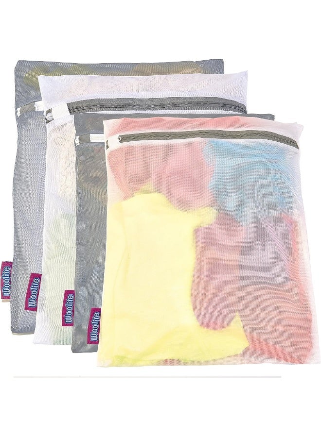 Woolite Laundry 360 4 Pack Active wear Wash Bag Set  Set includes 2 Large Bags and 2 Medium Bags  Protect Clothing  Laundry Accessories  Assorted Colors - Image 5