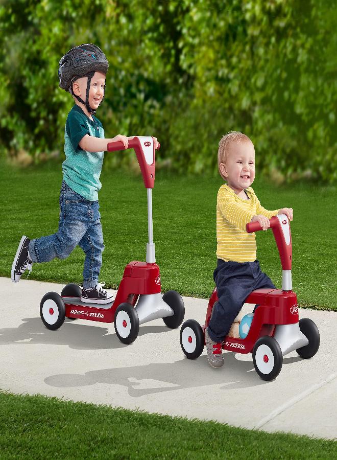 Radio Flyer Scoot 2 Scooter, Toddler Scooter or Ride On, For Ages 1-4, Red Ride On Toy - Image 2