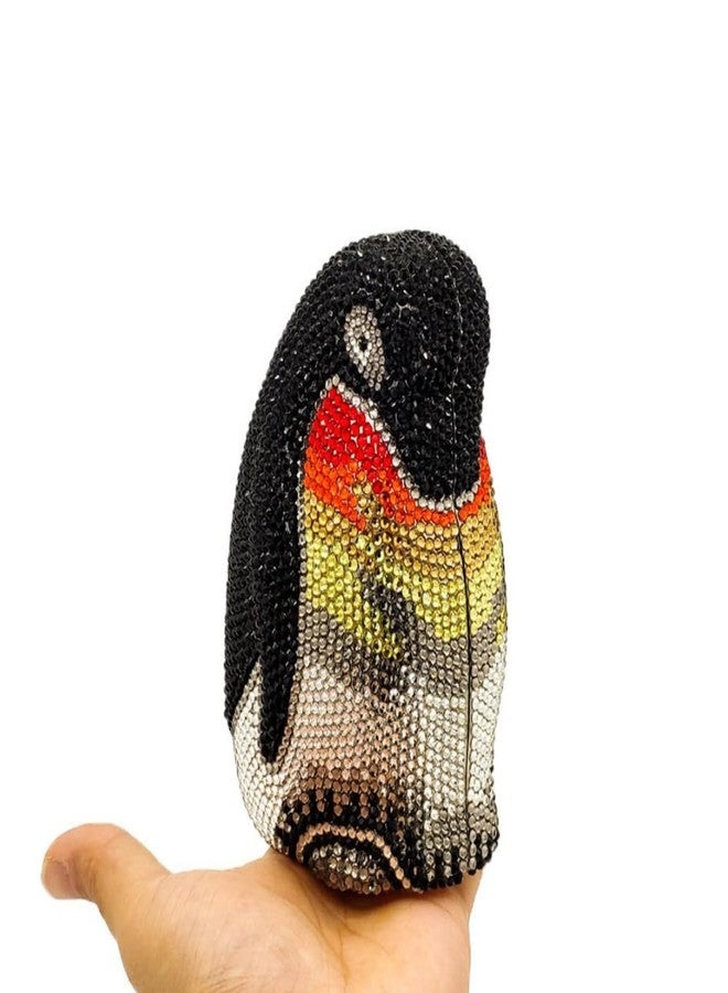 GSYPS Rhinestone Penguin Evening Bags Sparkle Crystal Clutch Bling Animal Purse Lovely Party Wedding Handbag Black - Image 2