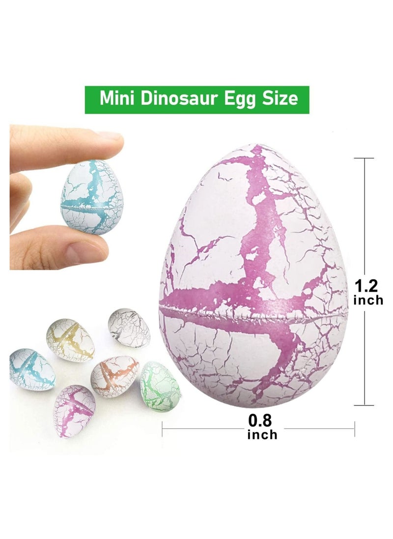 SYOSI - 60 Pack Dinosaur Eggs Hatching Dino Egg Grow in Water Crack with Assorted Color Hunting Game Birthday Gifts Party Favors for Toddler Kids 3-10 Boys Girls - Image 1
