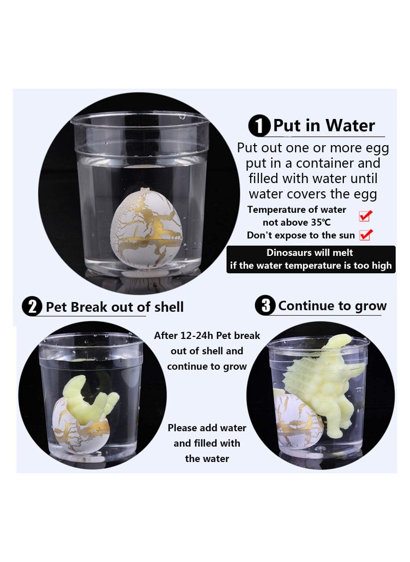 SYOSI - 60 Pack Dinosaur Eggs Hatching Dino Egg Grow in Water Crack with Assorted Color Hunting Game Birthday Gifts Party Favors for Toddler Kids 3-10 Boys Girls - Image 1