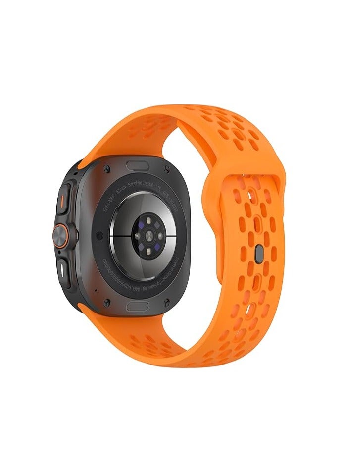 MOCOM Watch7 Ultra 47mm Band, Silicone Watch Band for Samsung Galaxy Watch Ultra 47mm, Soft Breathable Replacement Strap for Galaxy Watch Ultra 47mm Strap Band, Waterproof Wristband Smartwatch Accessories - Image 1