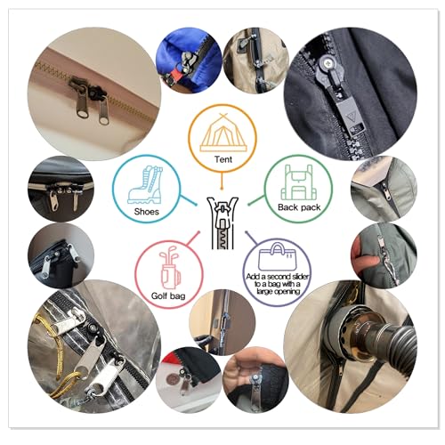 GODO Nylon Zipper Slider Repair Replacement Kits - ZipperSize 5 6 8 9 10 12 Single or Double Sided Slider Available - Image 5