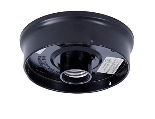 B&P Lamp® 4 Inch Fitter Wired Flush Mount Ceiling Fixture, Black - Image 5