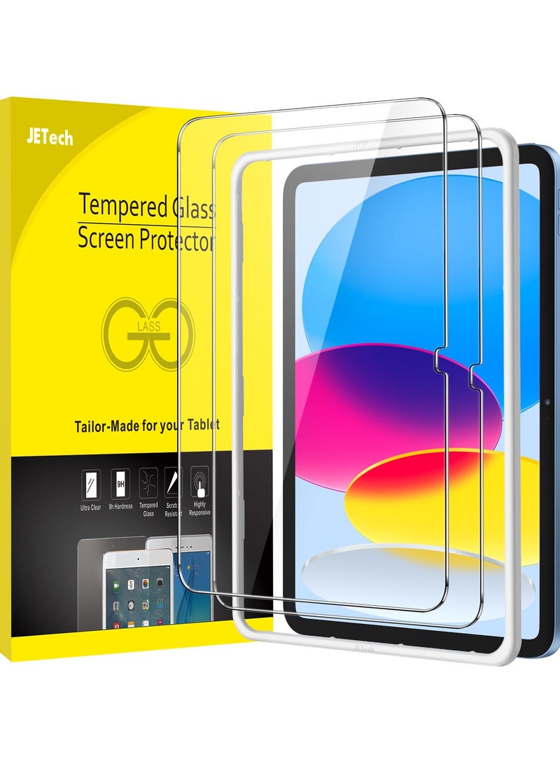 Jetech Screen Protector for iPad 10 (10.9-Inch, 2022 Model, 10th Generation) with Easy Installation Frame, Tempered Glass Film, HD Clear, 2-Pack - Image 1
