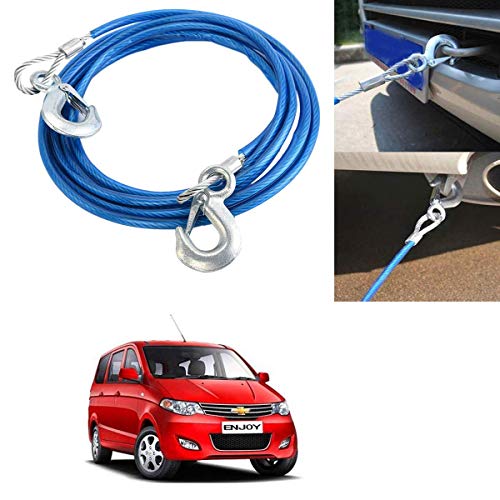 GNEY 5 TON Wire Tow Rope, Winch Cable with Hook, Durable Synthetic Winch Line Cable Rope with Blue Sleeve for Truck Boat Offroad Auto PartsTow Rope for Cars (Color :(Blue), 10mm x 4 m) - Image 3