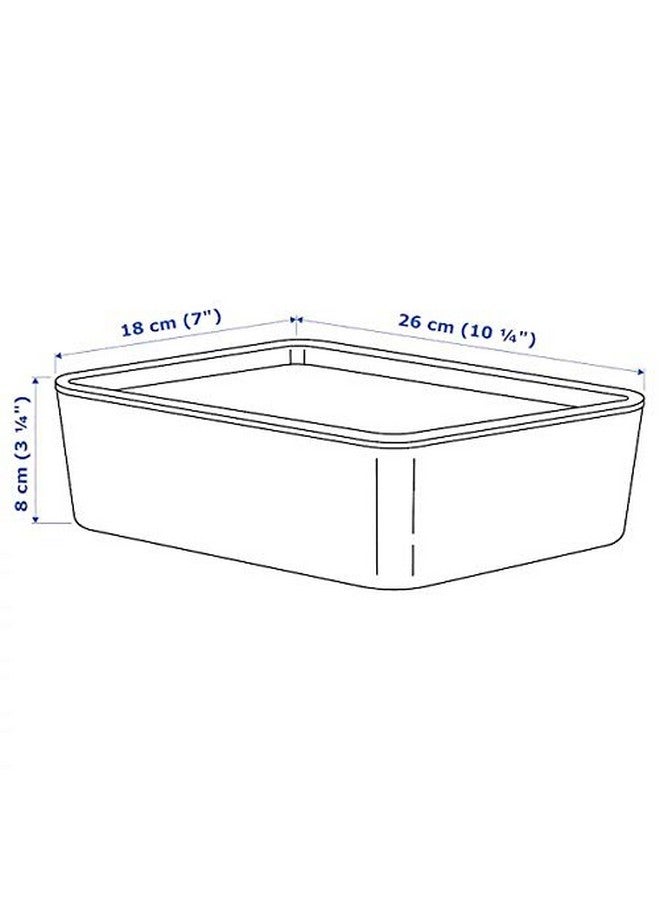 NT-STAR Box with lid, 18x26x8 cm,PET Plastic 50% recycled (White) - Image 5