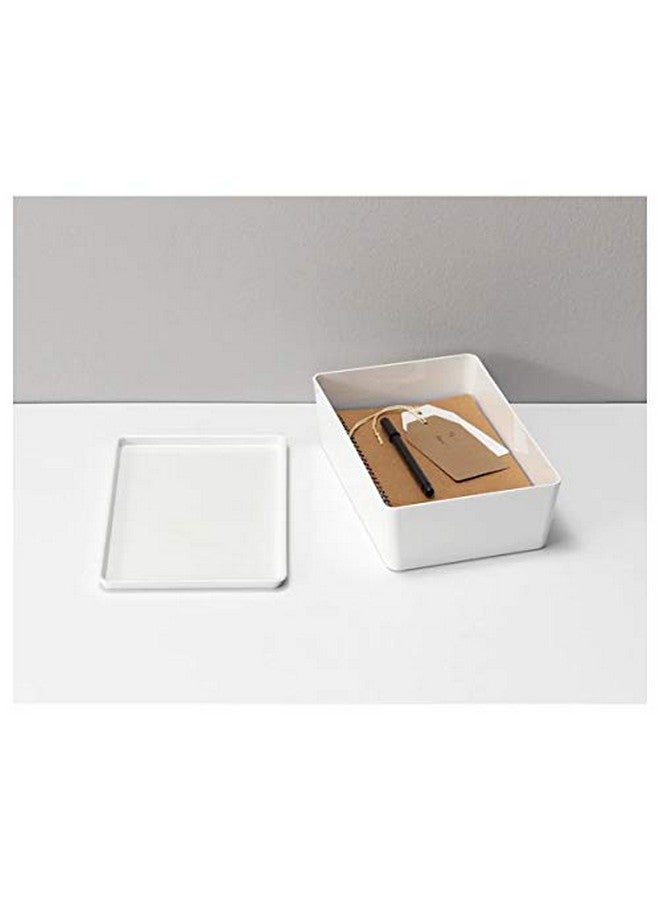 NT-STAR Box with lid, 18x26x8 cm,PET Plastic 50% recycled (White) - Image 2