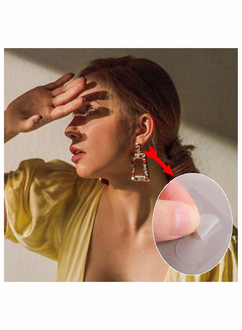 SYOSI 300Pieces Ear Patches Earring Protectors Lobe Support Heavy Earrings Stabilizers Large Lift for Long Time Wearing - Image 2
