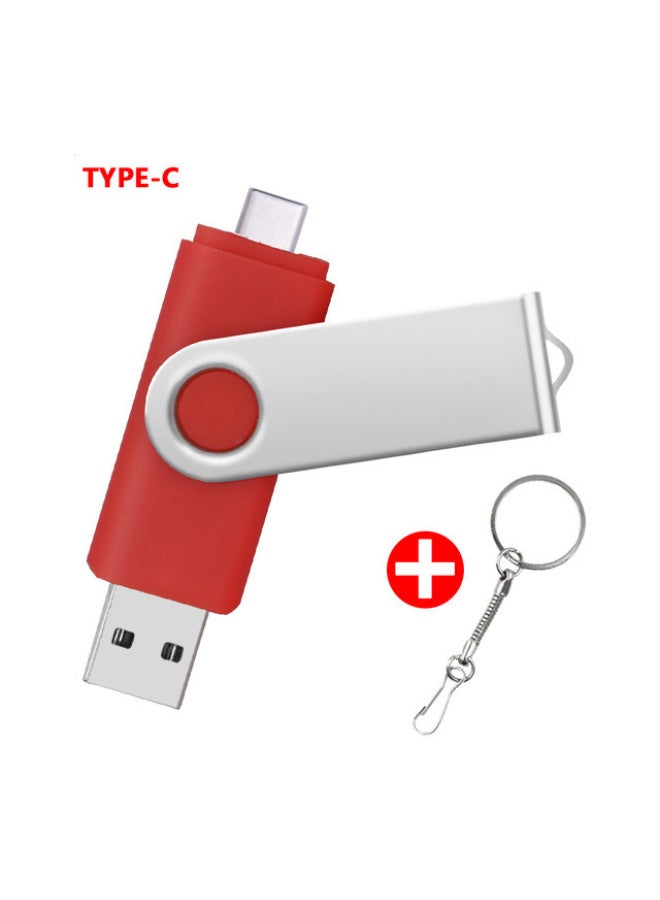 TYPE-C Mobile Phone U Disk OTG Rotating U Disk Can Be Fixed LOGO U Disk 8G16G32G64G128G Gift U Disk-color:TYPE-C Rotating Orange-capacity:3.0 64GB - Image 4