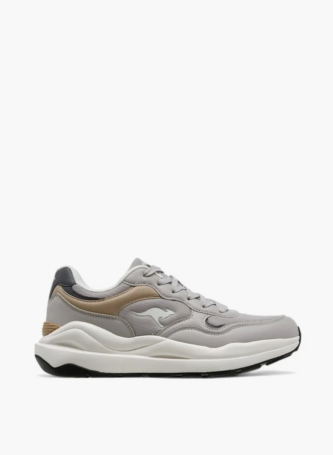 kangaROOS Men's Panelled Sports Shoes with Lace-Up Closure