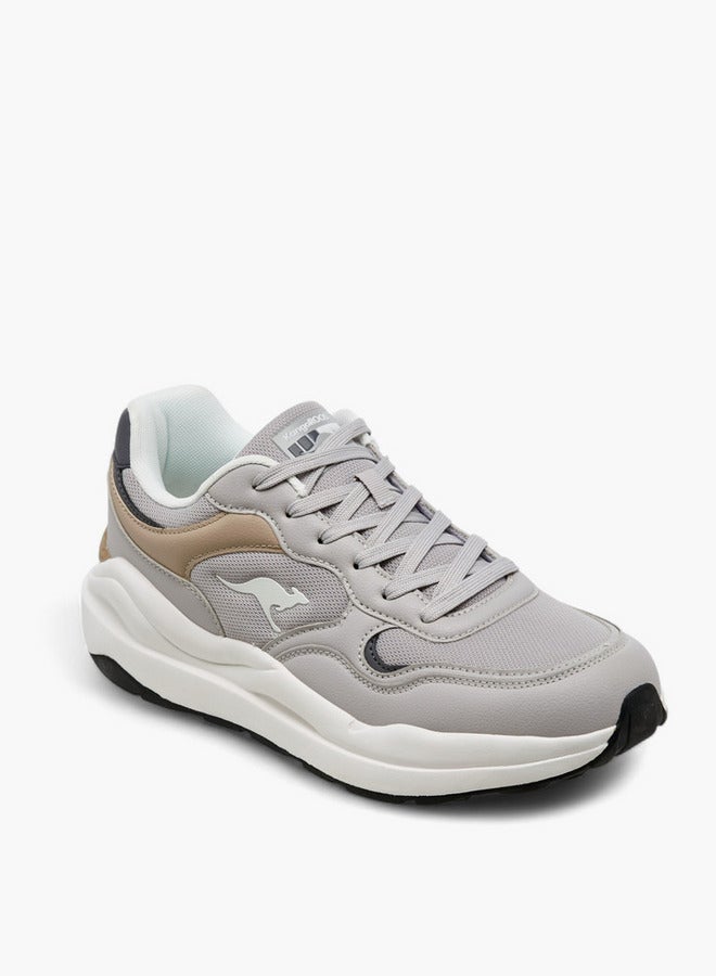 أحذية رياضية رجالية بألواح وإغلاق برباط