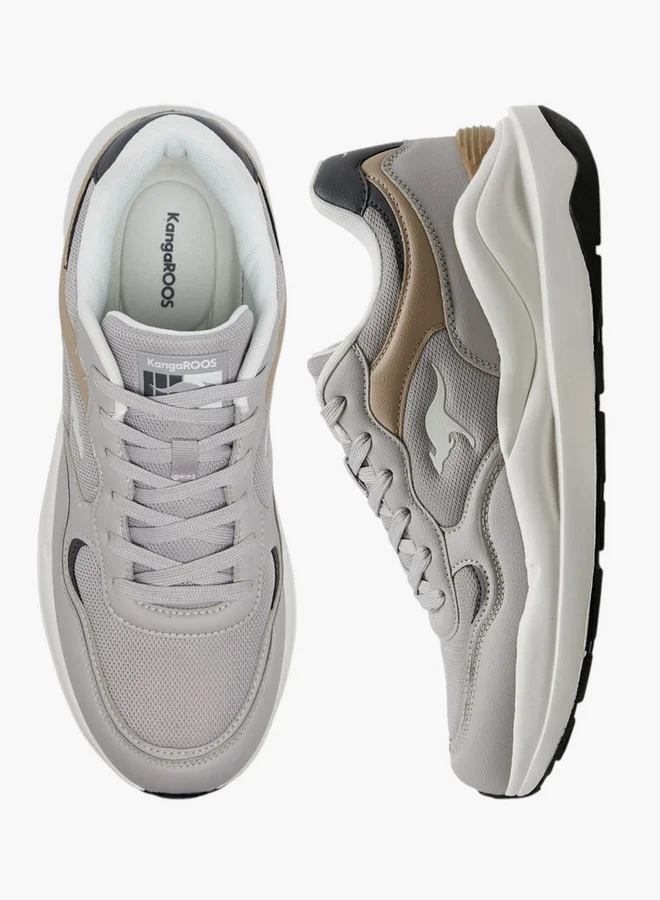 kangaROOS Men's Panelled Sports Shoes with Lace-Up Closure