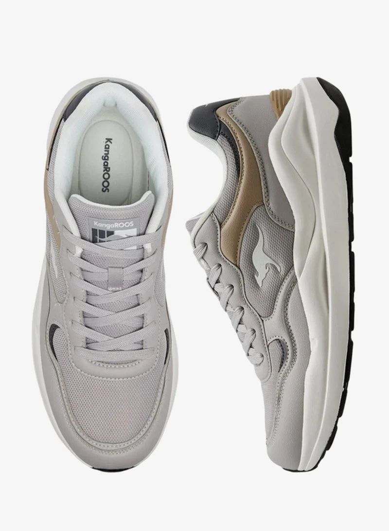 kangaROOS Men's Panelled Sports Shoes with Lace-Up Closure
