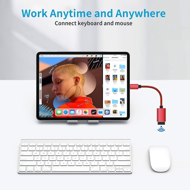 5 قطع كابل محول USB-C OTG من نوع C ذكر إلى USB 2.0 أنثى للهاتف المحمول والكمبيوتر المحمول - Image 2