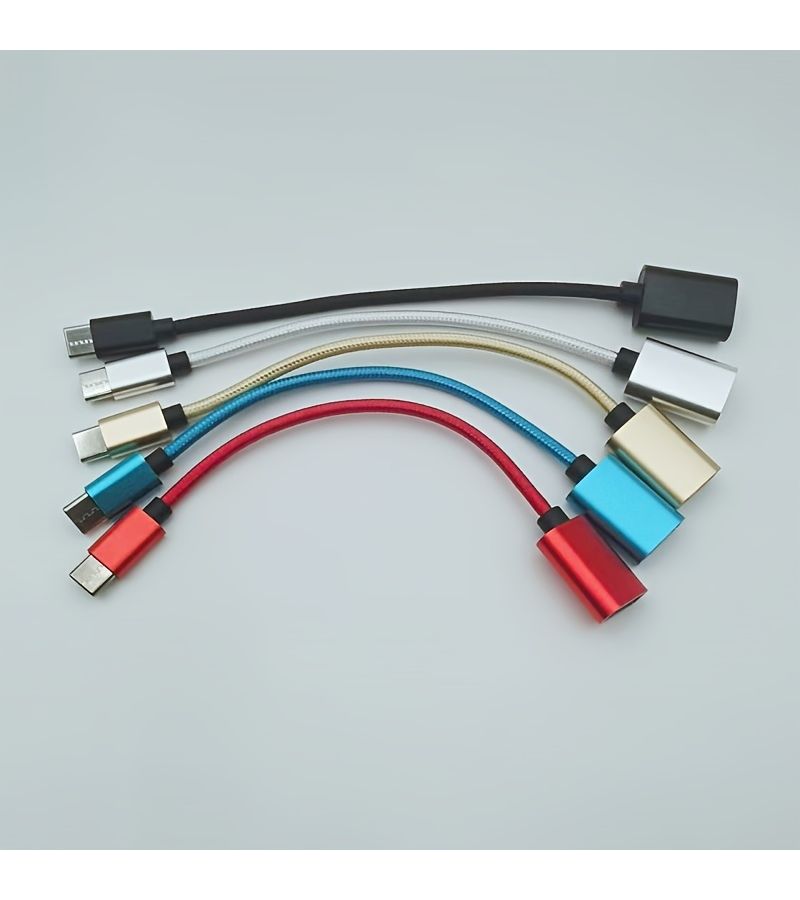 5 قطع كابل محول USB-C OTG من نوع C ذكر إلى USB 2.0 أنثى للهاتف المحمول والكمبيوتر المحمول - Image 1