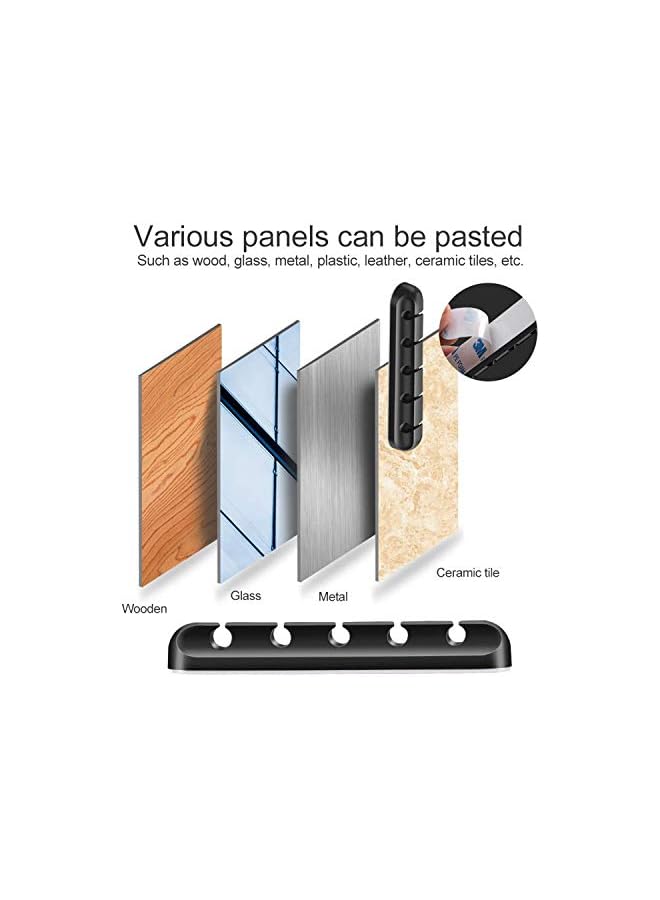 promass Cable Clips Cord Management Organizer, Adhesive Hooks, Wire Cord Holder for Power Cords and Charging Accessory Cables, Mouse Cable, PC, Office and Home (5k) - Image 5