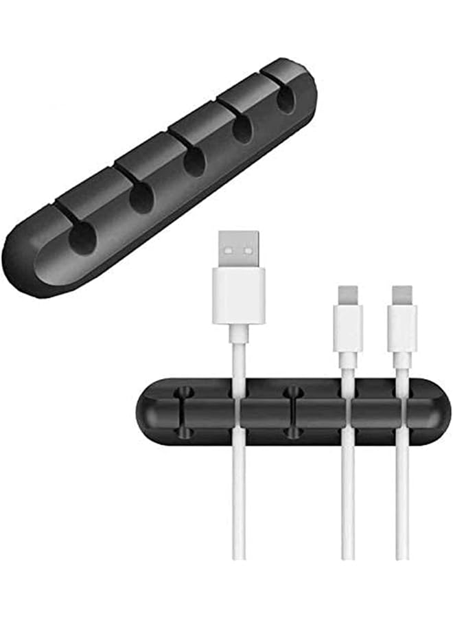 promass Cable Clips Cord Management Organizer, Adhesive Hooks, Wire Cord Holder for Power Cords and Charging Accessory Cables, Mouse Cable, PC, Office and Home (5k) - Image 1