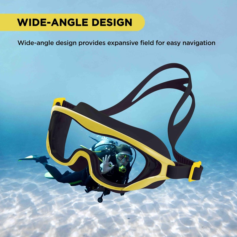 Endless EL1010 Premium Swimming Goggle with Anti-Fog and UV Protection | Yellow | Stylish Big Frame for more Visibility | Soft Silicone Gasket for Leak Proof | With Hard Case - Image 5