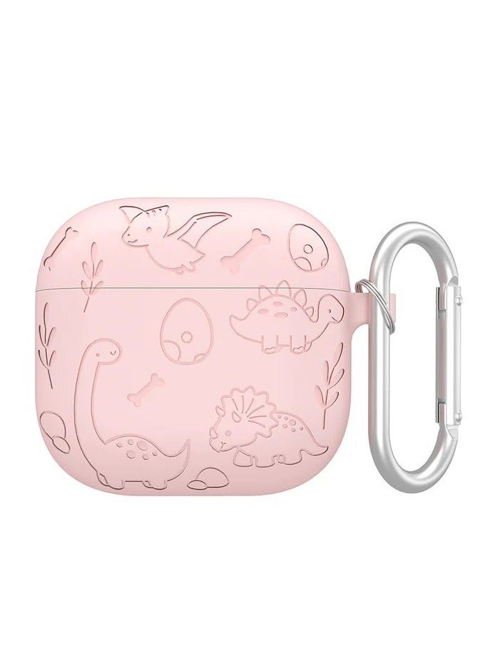 ACLIX Silicone Case For AirPods 4, Anti-Shock, Anti-Drop, Anti-Dust, Visible LED Light, Protective Cover with Keychain Compatible With AirPods 4th Generation 2024 (Pink)